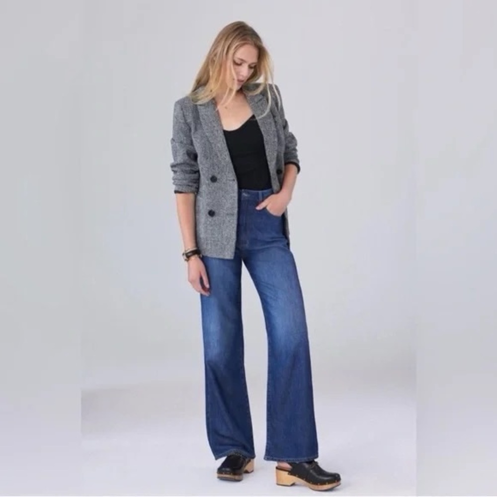 Anthropologie Pilcro The Annie Dark Blue Wide Leg Jeans - Size 25 - Picture 4 of 15